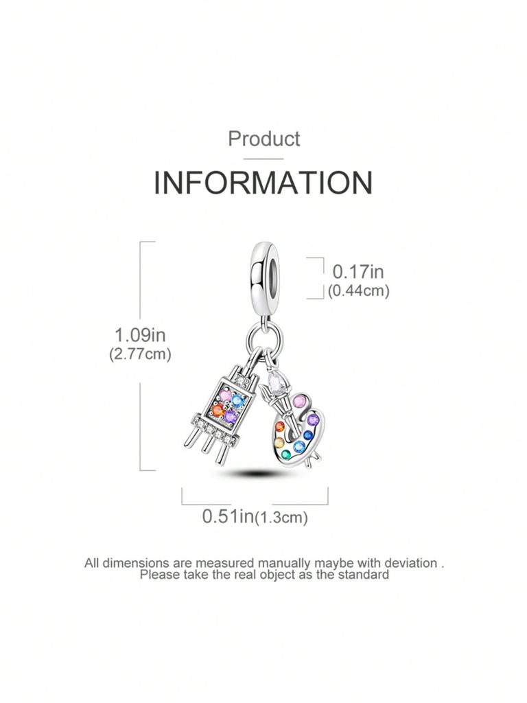 Charms Plata Art Festival Painting Boardbeads Charm Copper Plated Fit Charms Original Bracelet For Jewelry Making Diy Charm