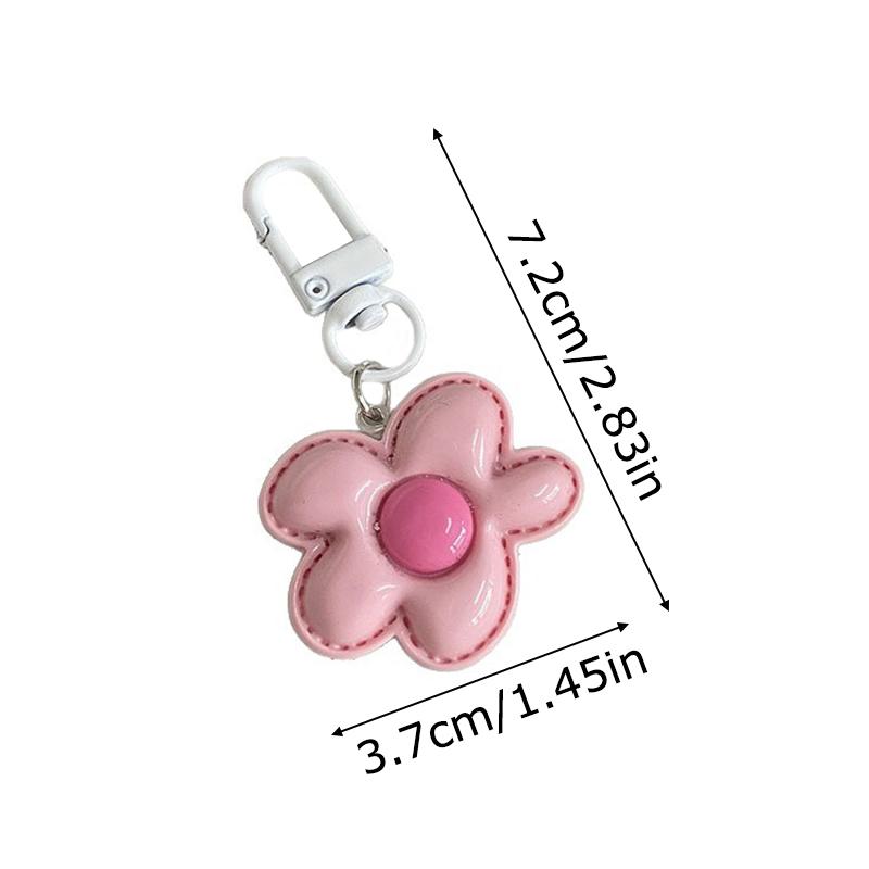 1PC Flower Keychain Decoration Plastic Gift DIY Design Pendant Creativity Lobster Buckle Party Keychain Marker