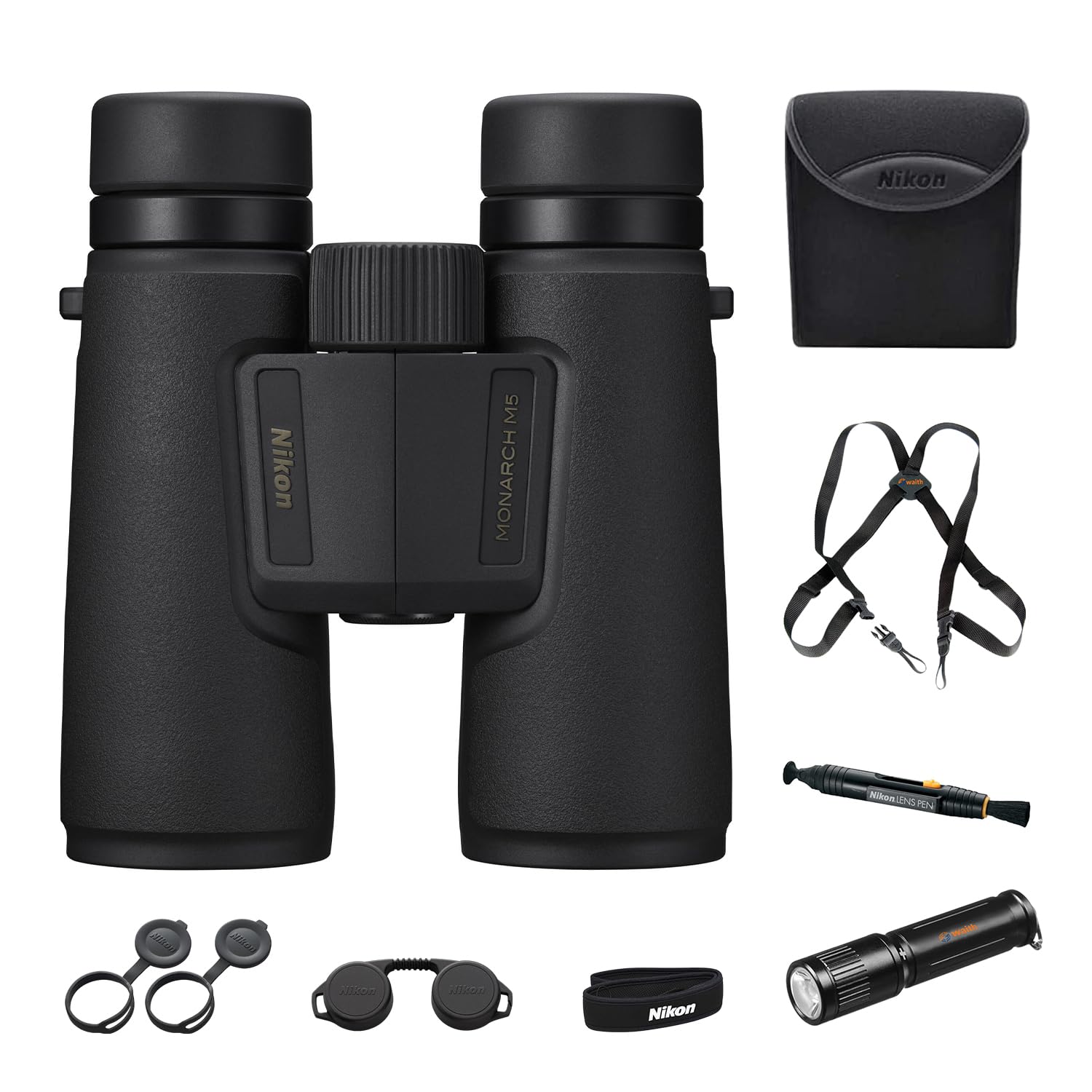

Nikon Monarch M5 8x42 Binoculars with Lens Pen Harness and Flashlight Kit