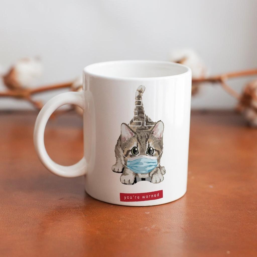 1 Förpackning 11oz Vit Keramisk Mugg Dubbelsidigt Tryckt Display Hållbar Kaffekopp Perfekt För Hemmakontoret Daglig Gåva