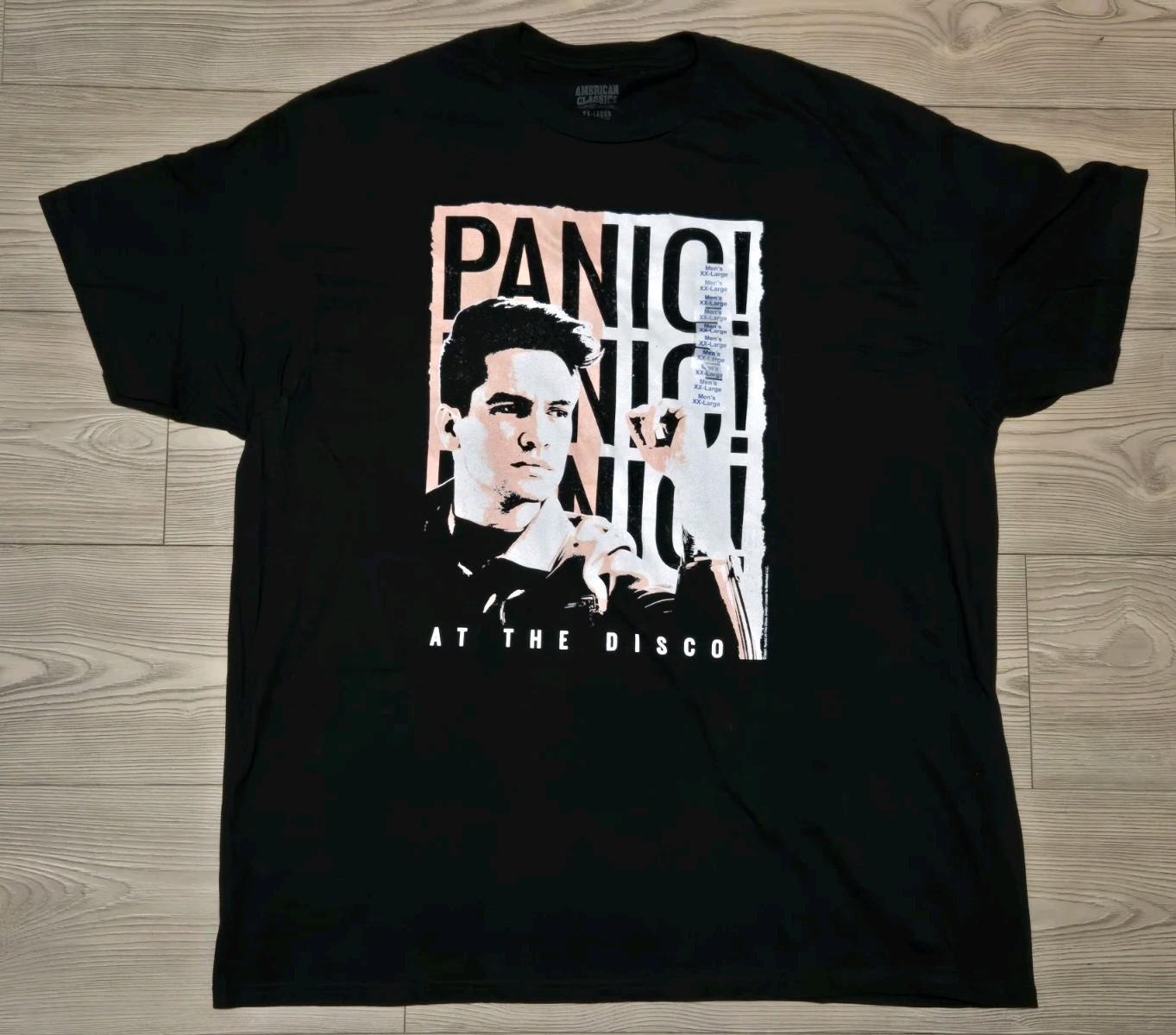Panic At The Disco Shirt Mens 2XL Black New Band Music Tee Unisex T-Shirt XXL