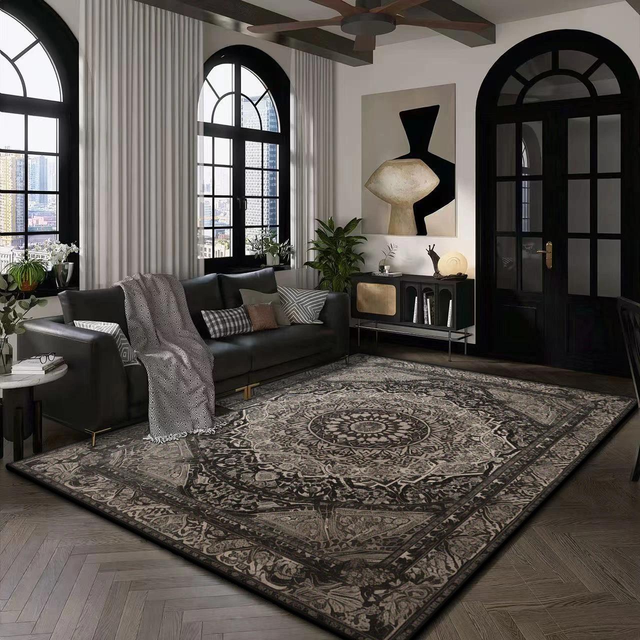 

Large Modern Area Rug for Living Room Home Office Plush Non-Slip Floor Mat Machine Washable 80x120cm