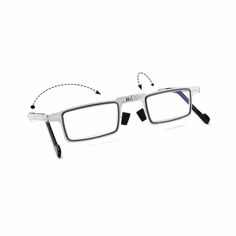 Metal Folding Screwless Reading Glasses Anti-blue Light Portable Fashionable Men's and Women's Reading Eyeglasses