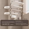 JOMOO Space Aluminum 7-Piece No-Drill Folding Towel Rack Set