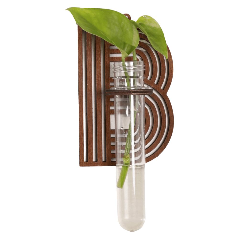 Home Ornaments Hydroponic Planter Shelf Wooden Wall Decoration Wall Mounted Planter Plant Lover