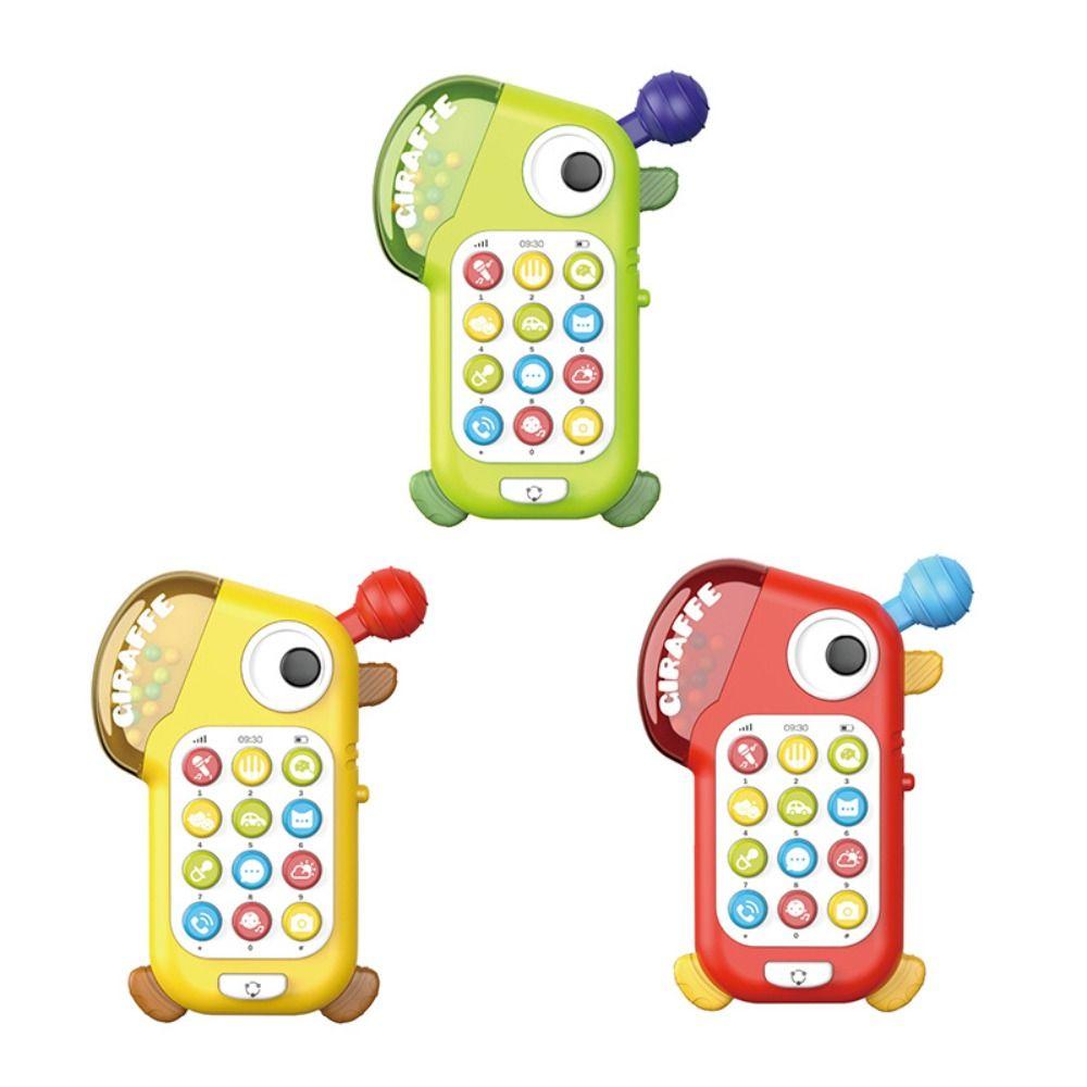 Plastics Baby Simulation Phone Toy with Teether Cartoon Giraffe Simulation Phone  Kindergarten