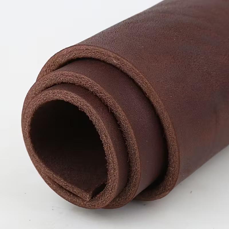 

4.5mm oily thick head layer cowhide leather material dog traction rope industrial leather scabbard gasket brown hard cowhide 10x10cm коричневый