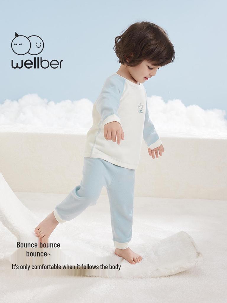 Willberu Seamless Thermal Underwear Set for Kids - Autumn/Winter Long Johns for Boys & Girls