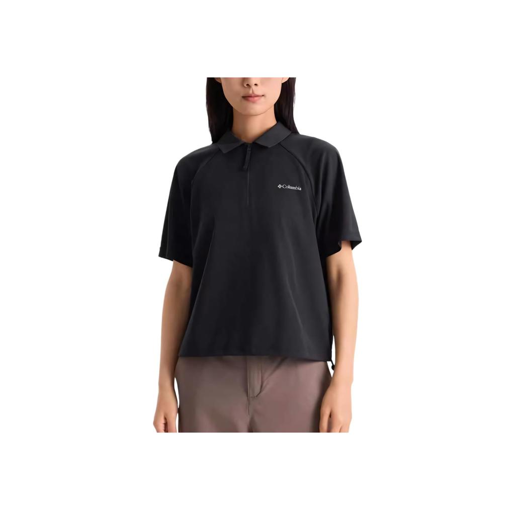 Columbia Fashionable Comfortable Solid Color Simple Casual Soft Short Sleeve Raglan T-Shirt Women tops AR9443-010