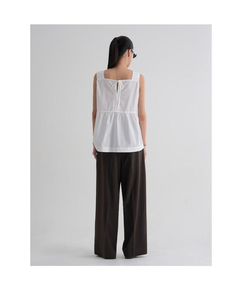 8SECONDS Striped Wide Slacks Brown