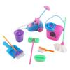 9pcs/set Mop 1:6/1:12 Doll House Furniture Sweep Miniature Sweep Toys  Girls