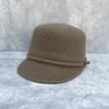Simple Wool Blended Flat-top Equestrian Hat Women's Autumn and Winter Warm Knight Hat Fashionable Face Small High Version Han Fan Top Hat
