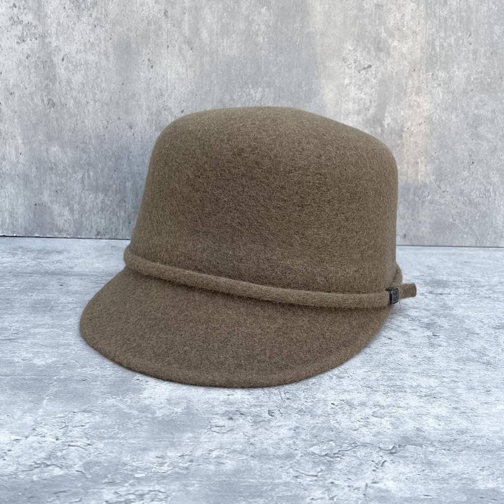Simple Wool Blended Flat-top Equestrian Hat Women's Autumn and Winter Warm Knight Hat Fashionable Face Small High Version Han Fan Top Hat