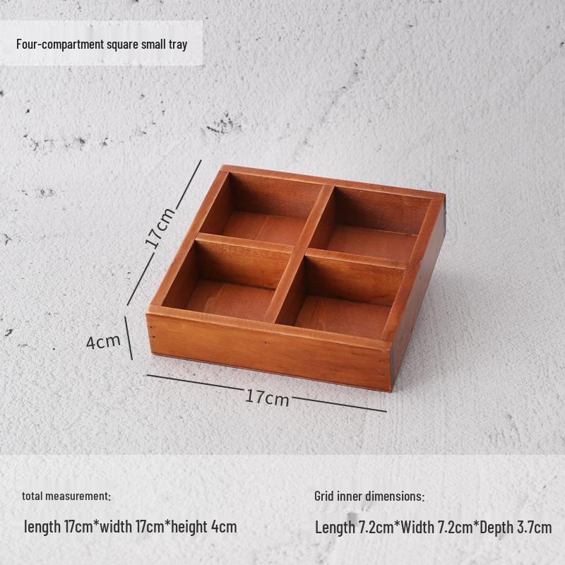 Wooden Desktop Storage Box: Raw Wood Tray & Cosmetics Lipstick Organizer