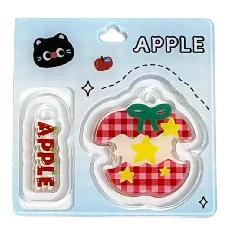 

Clear Wear Resistant Acrylic Keychain With Playful Fruit Pattern For Decoration Gifting Keys Backpacks Ornament