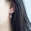 Stainless Steel Women Elegant Non-Piercing Earring Cross Clip Earring Men Ear Cuff Fashion Jewelry