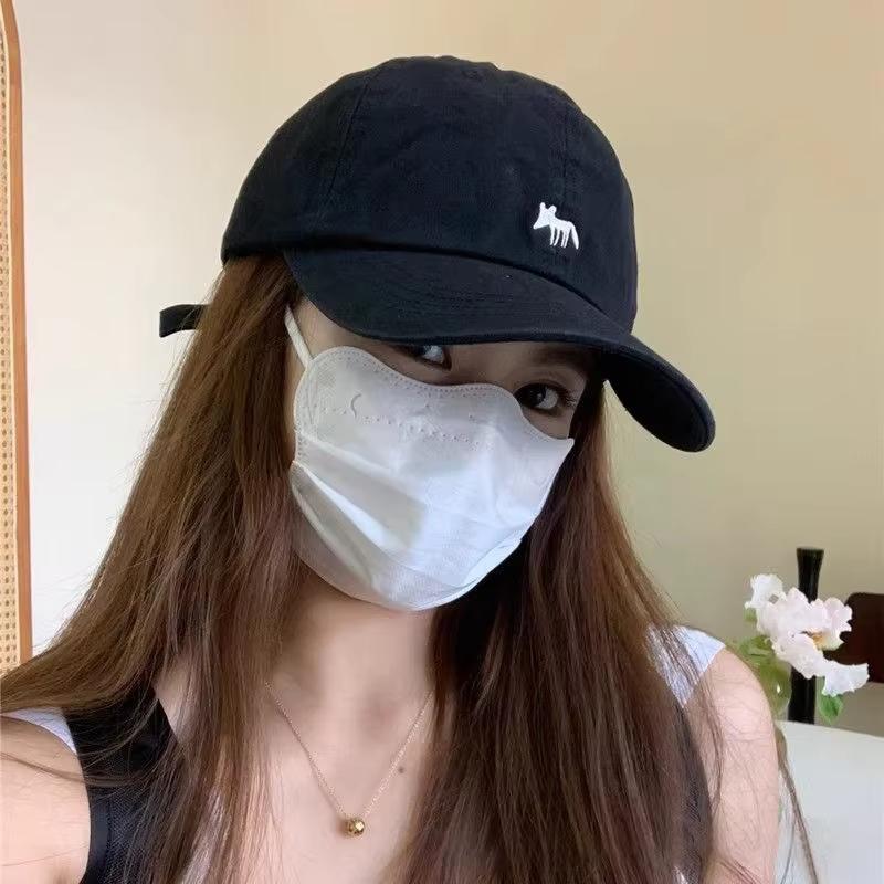 Baseball Cap Soft Cotton Korean Style Pink Girl Outdoor Use Sportss Sun Protection Hat Hip Hop Punk Dad Trucker Caps Women Cartoon Embroidery
