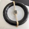 Chain Strap Pearl Studded Watch Luxury Women's Wristwatches New Quartz Watch  Gifts