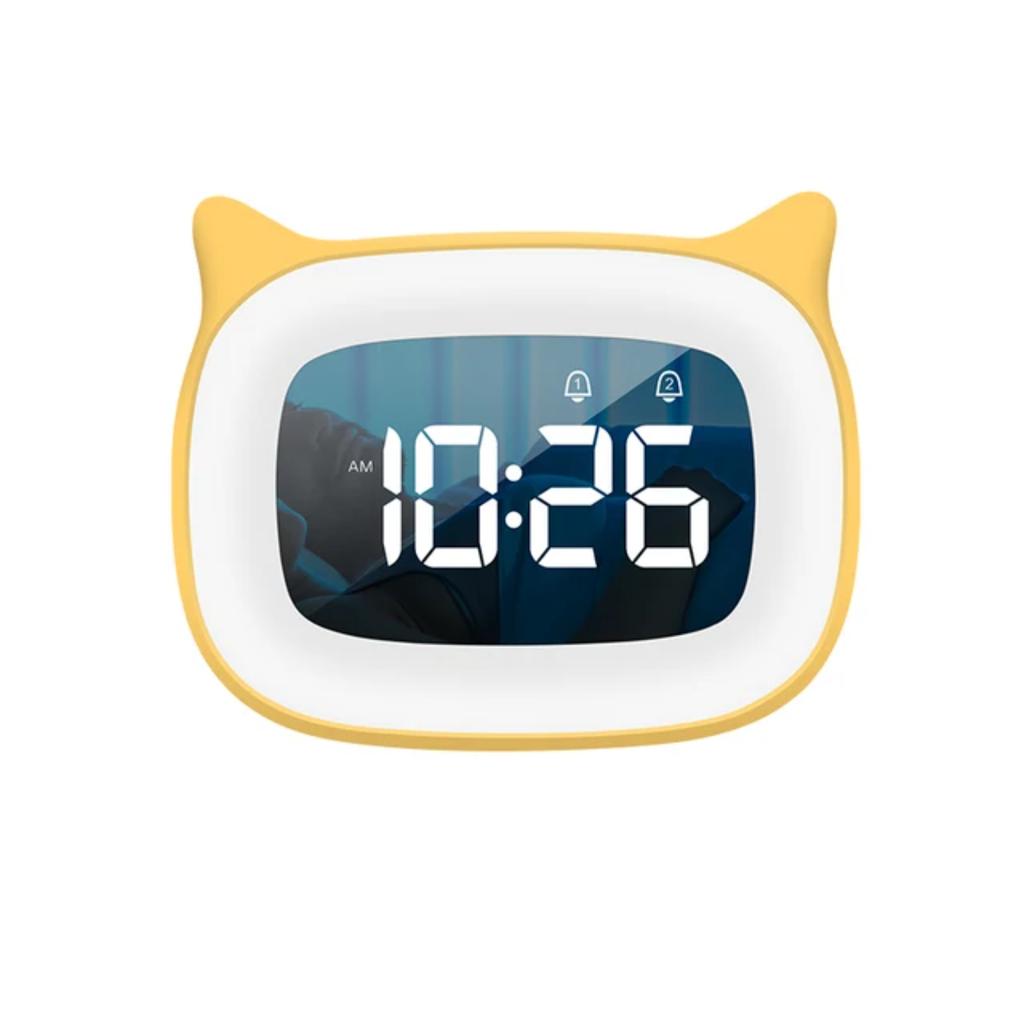 Versatile and stylish dual alarm clock with convenient touch night light - always-on display for modern living. Ideal rechargeab