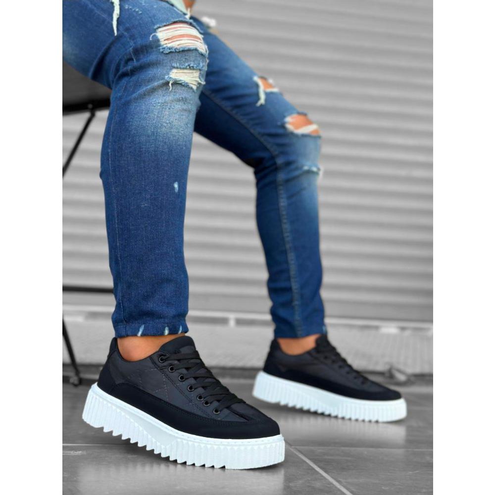 801 Pánské boty pro volný čas s vysokou podrážkou pánské boty na šněrování sportovní pánské boty pro volný čas nekožené boty pro muže 2023