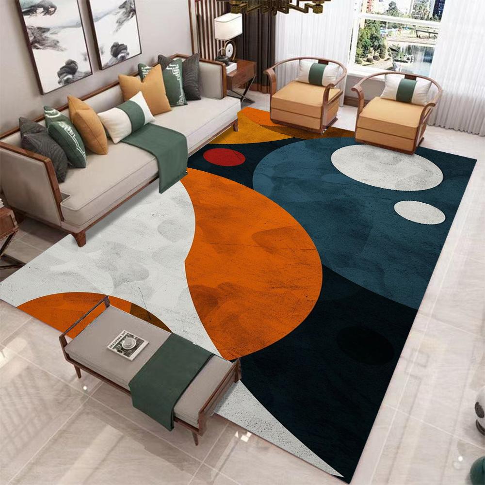 

Abstract Geometric Pattern Carpet Modern Art Block Rug Home Decoration Mat Soft Floor Mat for Living Room Bedroom Indoor Decor 40x60cm