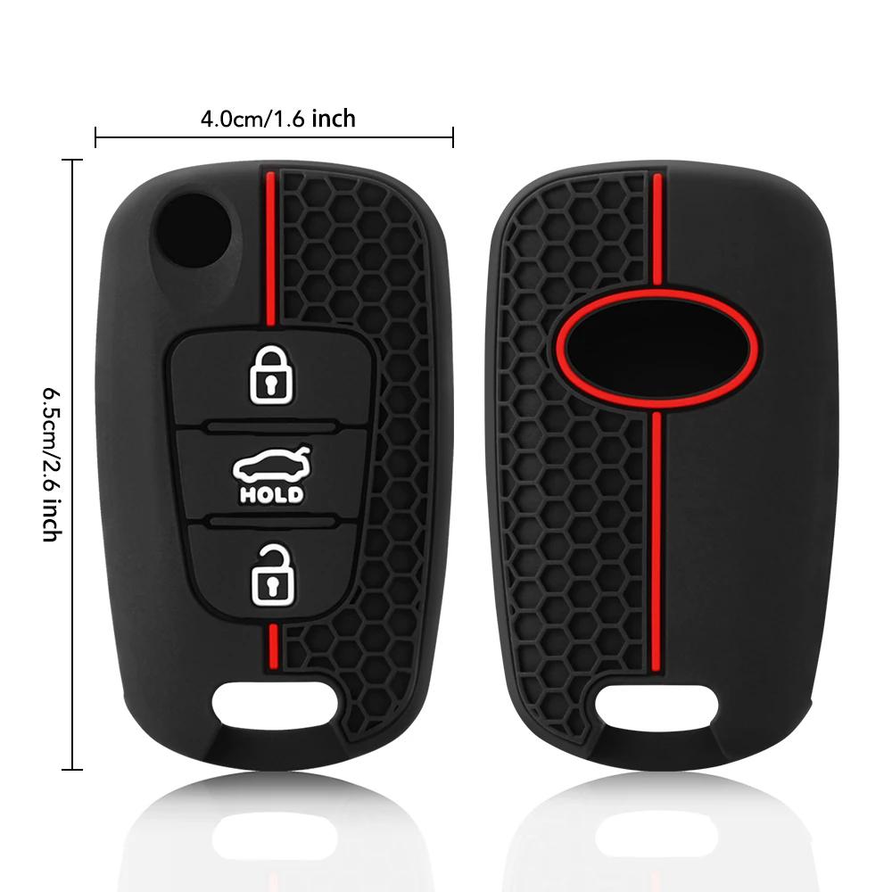 Car Key Cover Case Protector For Hyundai Solaris I30 I35 Azera Elantra Santa Fe For Kia Rio Soul Sportage Carens Sorento Ceed
