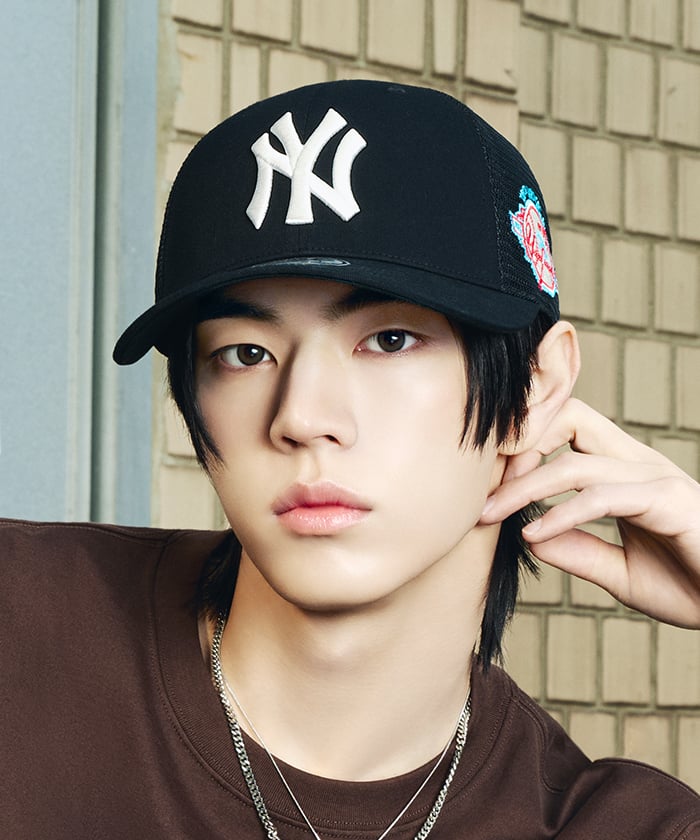 Emelbi Signature Patch Mesh Cap Ny (Black)