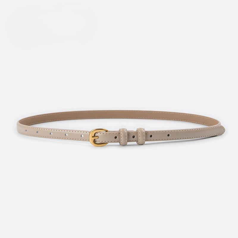

Genuine Leather Women s Thin Belt Cowhide Retro Women s Korean Style Simple Hong Kong Style Ins Style Jeans Women s Belt 105cm
