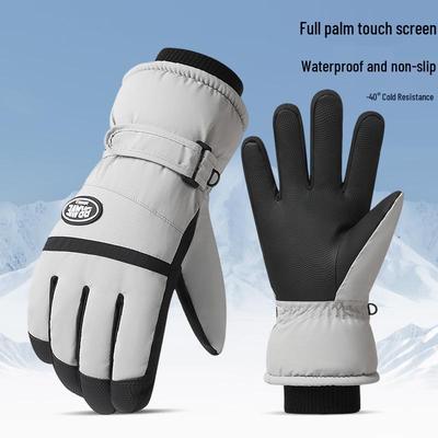 Unisex Winter Outdoor Ski Gloves: Fleece-Lined, Waterproof, Touchscreen, and Windproof.