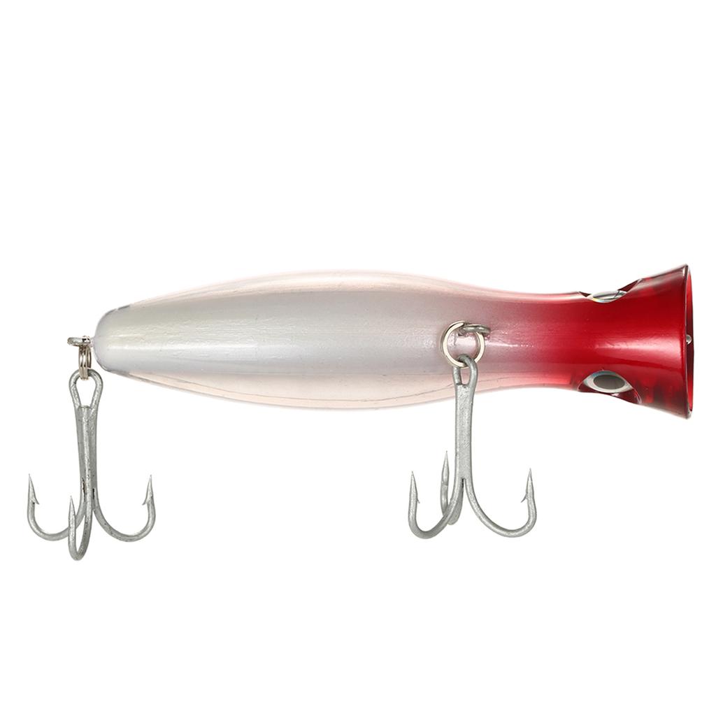 12cm   45g Large Popper Lure Artificial Seal Lure 3D Eyes Hard Popper Fishing Lure with Hooks and Ring for Saltwater