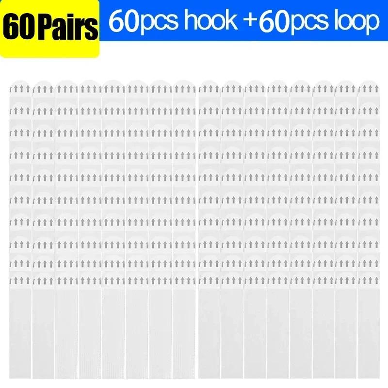Removable Adhesive Hook Loop Tape Picture Hanging Strips No Wall Damage Fixing Wall Hanger DIY Punch-free Curtain Art Stickers