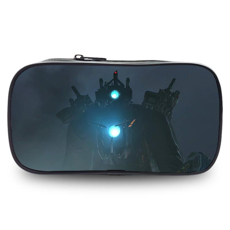 Trousse à crayons étudiante spacieuse Lotus Rouge Titan en polyester durable et multifonctionnelle