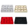 Elegant Watch Organizer 12 Slots Watch Holder with Pillows Wristwatch Display Stand Velvets Wristwatch Presentation Tray