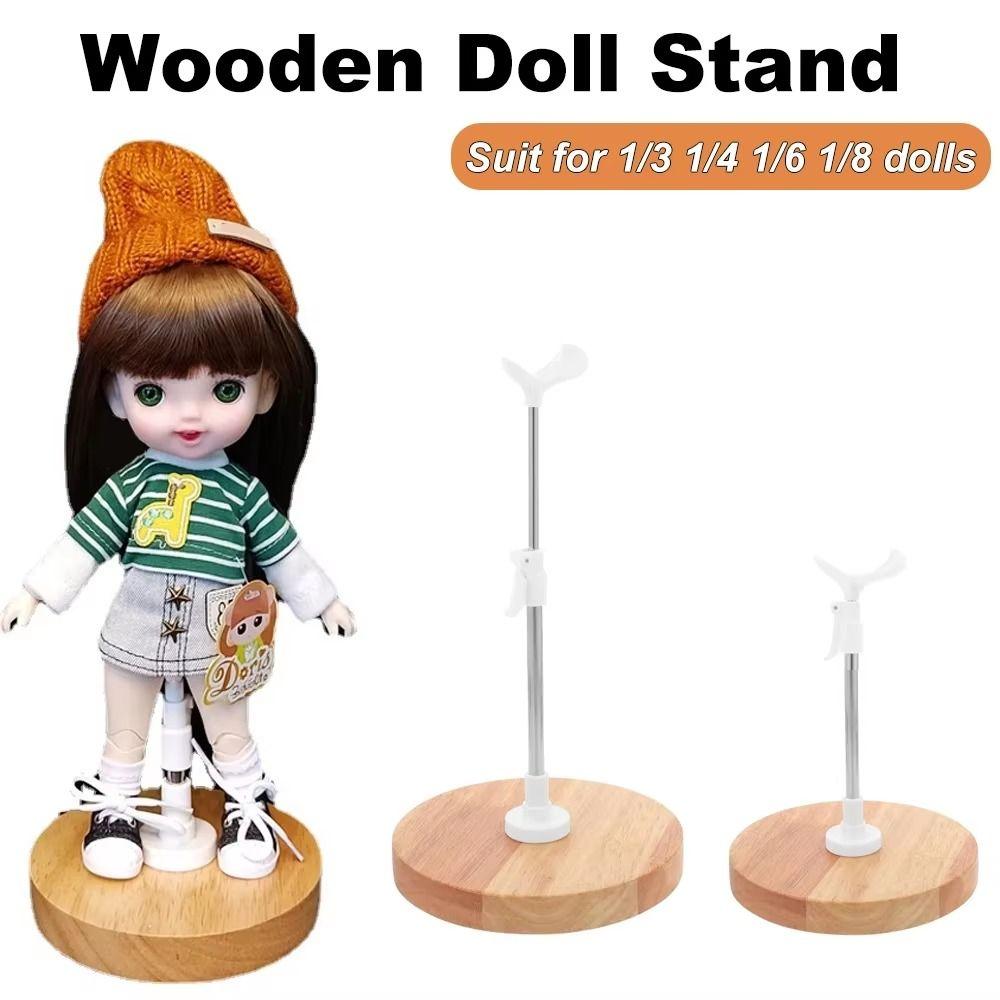 Wooden Base Doll Stand 1/3 1/4 1/6 1/8 Doll Bracket Doll Display Holder  Dolls Accessories