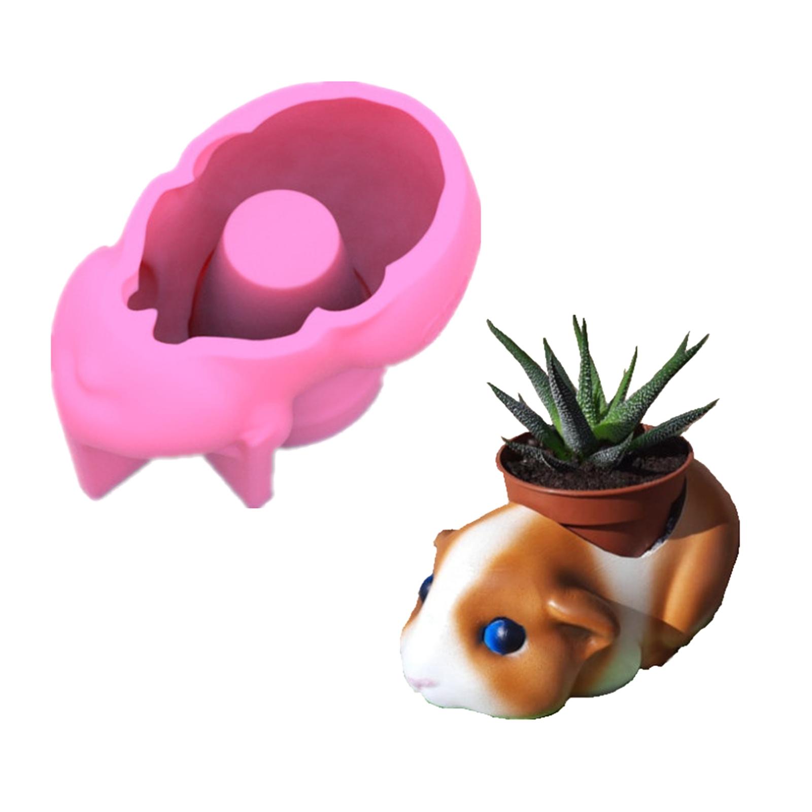 

DIY маленькая мышь цветочный горшок силиконовая форма для суккулентов бетонный цветочный горшок ваза гипсовая цементная глина форма держатель для растений