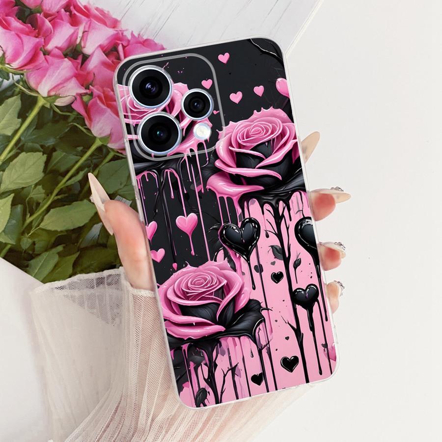 Case For OPPO Reno15 15F Protective Case For OPPO Reno15 F CPH2801 Reno 15  5G Capa Flower Soft Silicon TPU Phone Cover