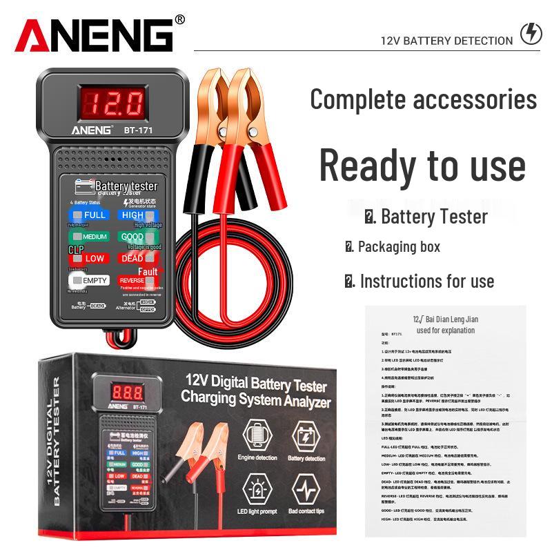 ANENG 12V Battery Tester for Cars, EVs, and Motorcycles - Models BT171/BT172