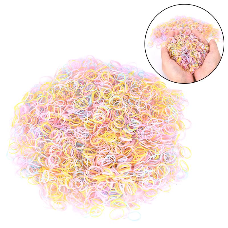 2500Pcs Kind Baby Haar Klar Gummibänder Elastische Zöpfe Zöpfe Haar Ring Seile