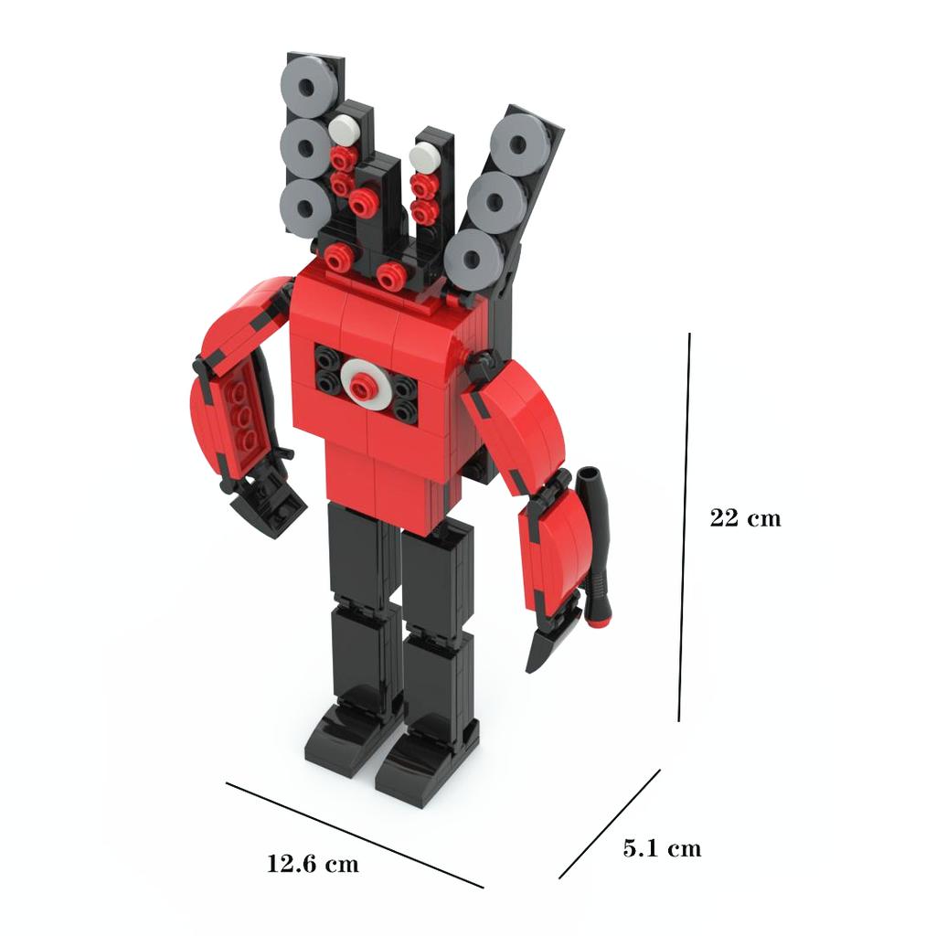 Rainbow Pig MOC Skibidi Toilet Super Upgraded Titan Cameraman Building Blocks TV Man Monitor Bricks Toys Children Birthday Gifts