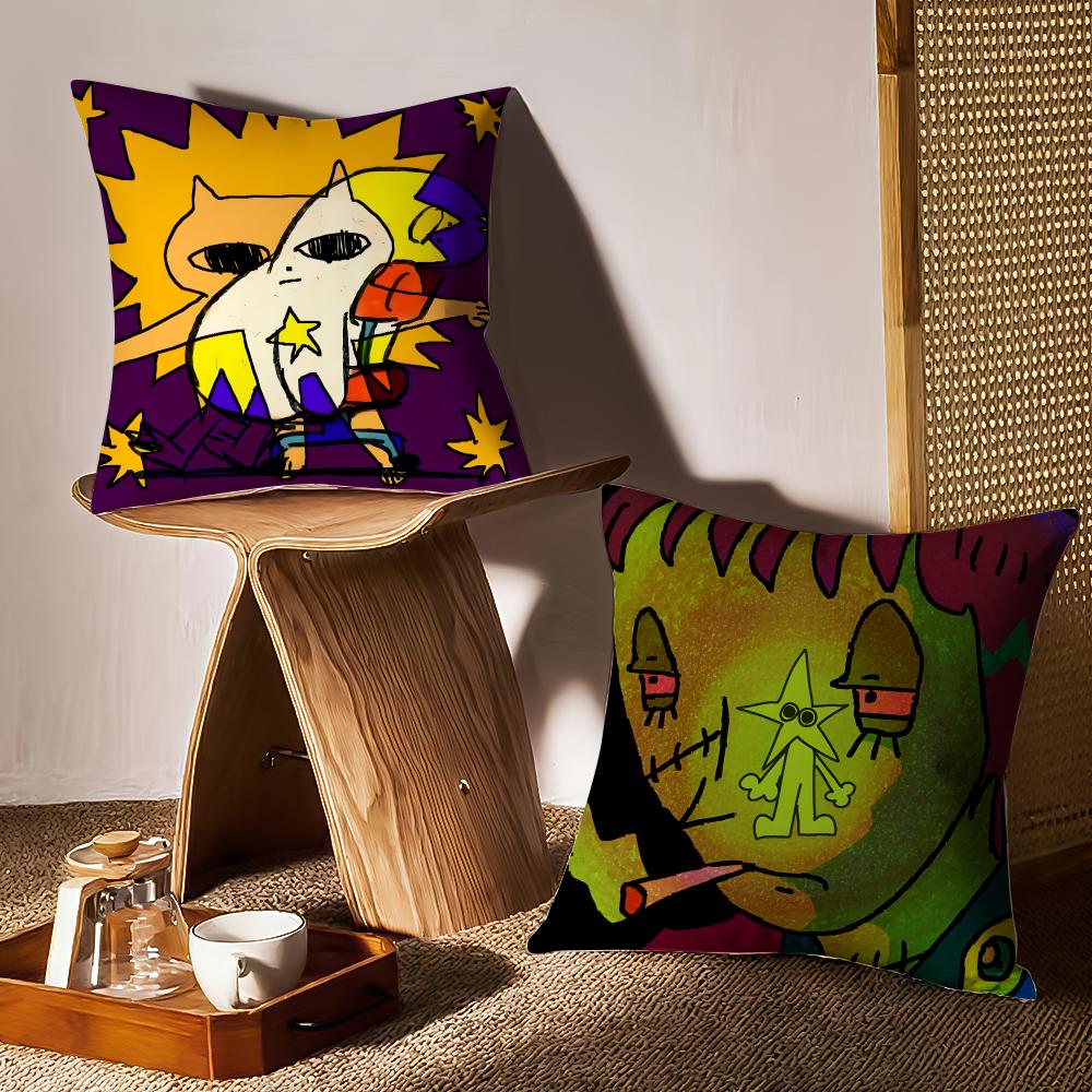 Niche Art Sense Cushion Cover Anti-dustmite Pillowcase Invisible Zipper Silky Short Plush Sofa Cushion Cover