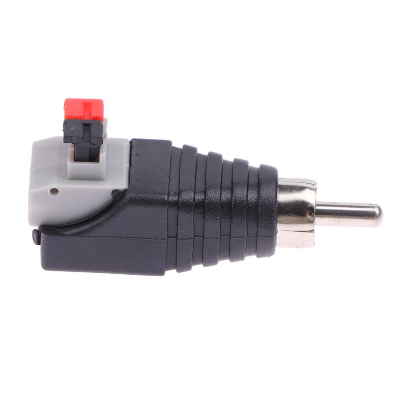 2 Stück Lautsprecherkabel zu Audio-Steckerkabelbuchse Schnellpressstecker Cinch-Steckverbinderadapter Lautsprecheranschluss Universalkabel