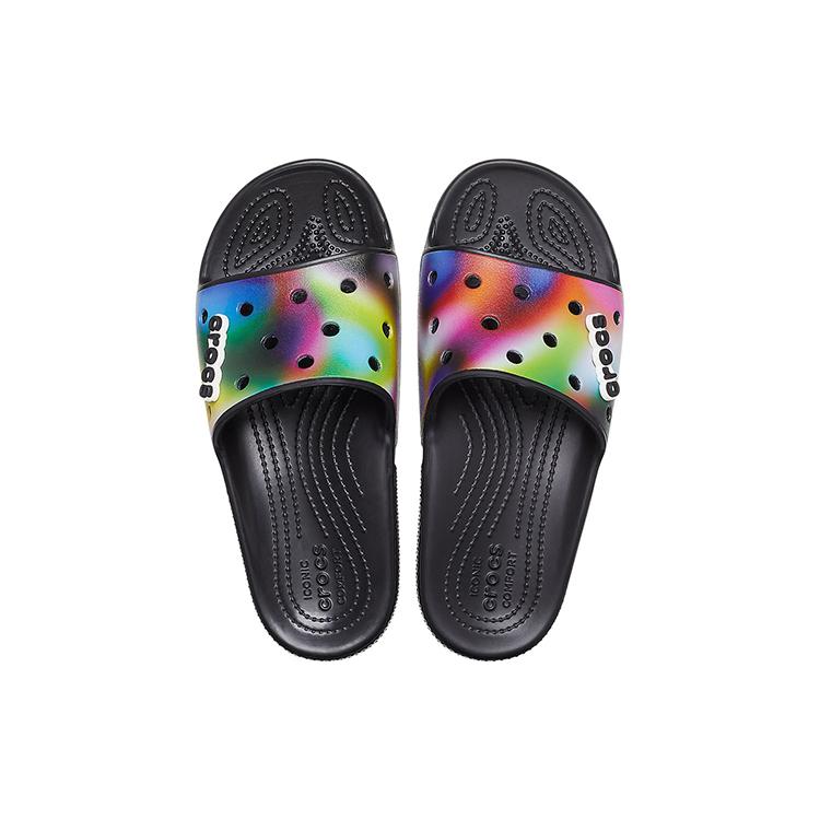 Crocs EVA Slide Slippers Unisex Multicolor Black 207557-0C4