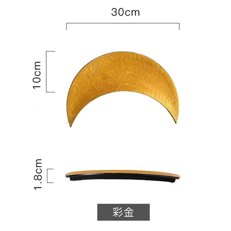 

Creative Ceramic Japanese Cuisine Plate Sushi Plate Moon Plate Japanese Sashime Tableware Commercial 12 inches