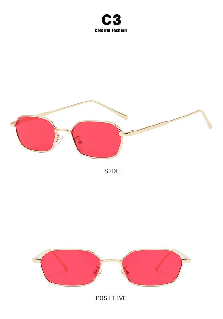 Trendy Polygonal Metal Sunglasses 2024 - High-End UV Protection for Women