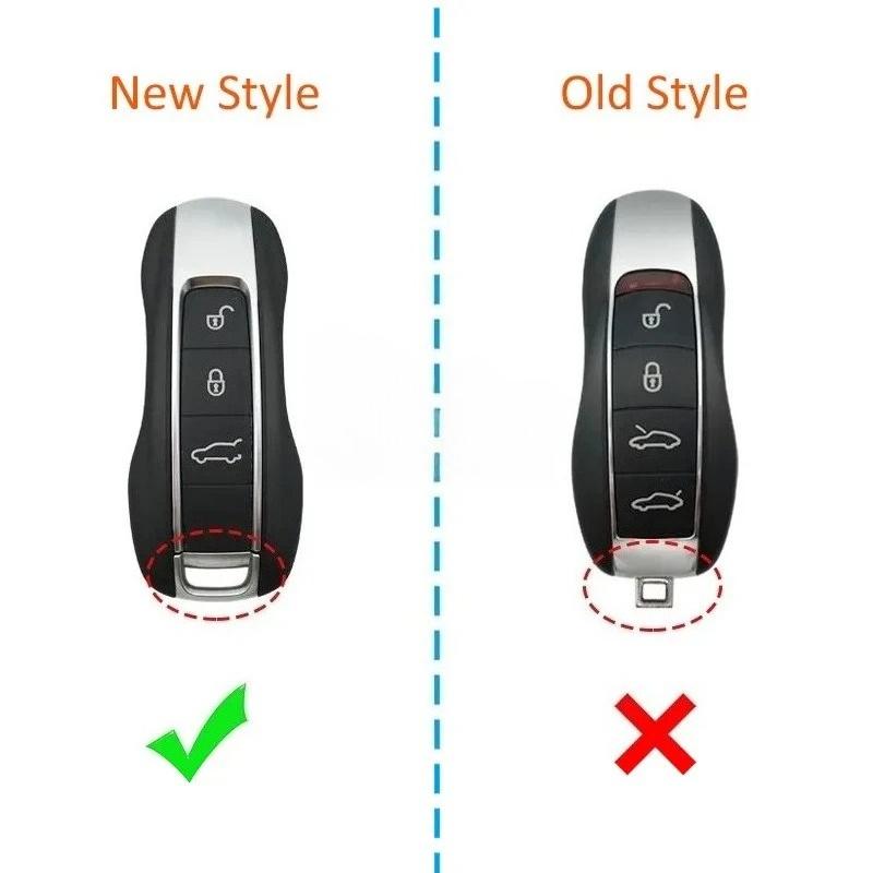 For - Porsche Cayenne/Cayenne Coupe Panamera Taycan 911 Black/Clear Transparent Car Key Fob Case Cover Shell Fob Bag