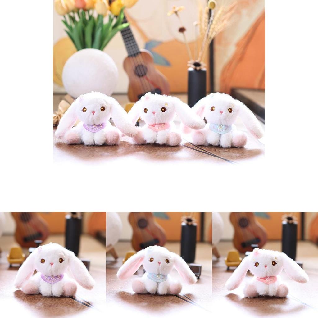Bunny Plush Keychain Ultra Soft Stuffed Animal 14cm Bag Charm Gift For Kids Teens