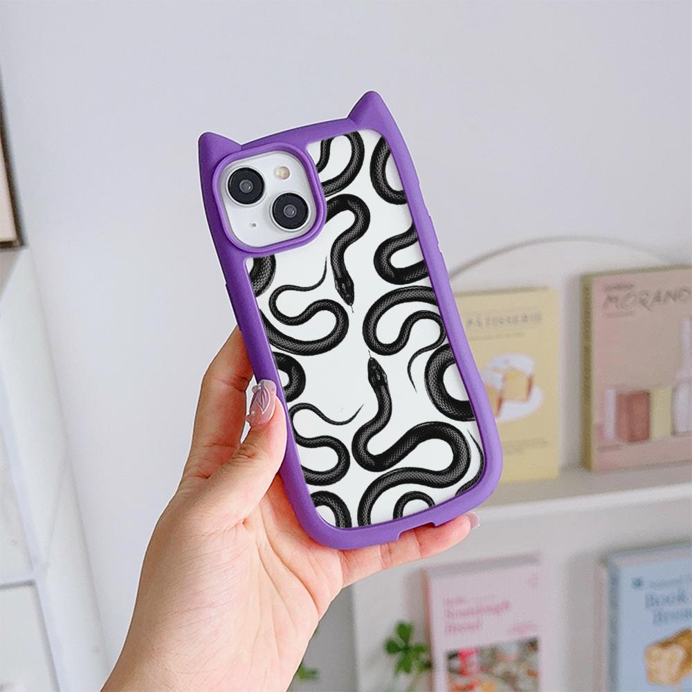 Мягкие чехлы для телефонов с кошачьими ушками для iPhone 16 15 13 12 11 Pro Max 14 Plus — фото 15