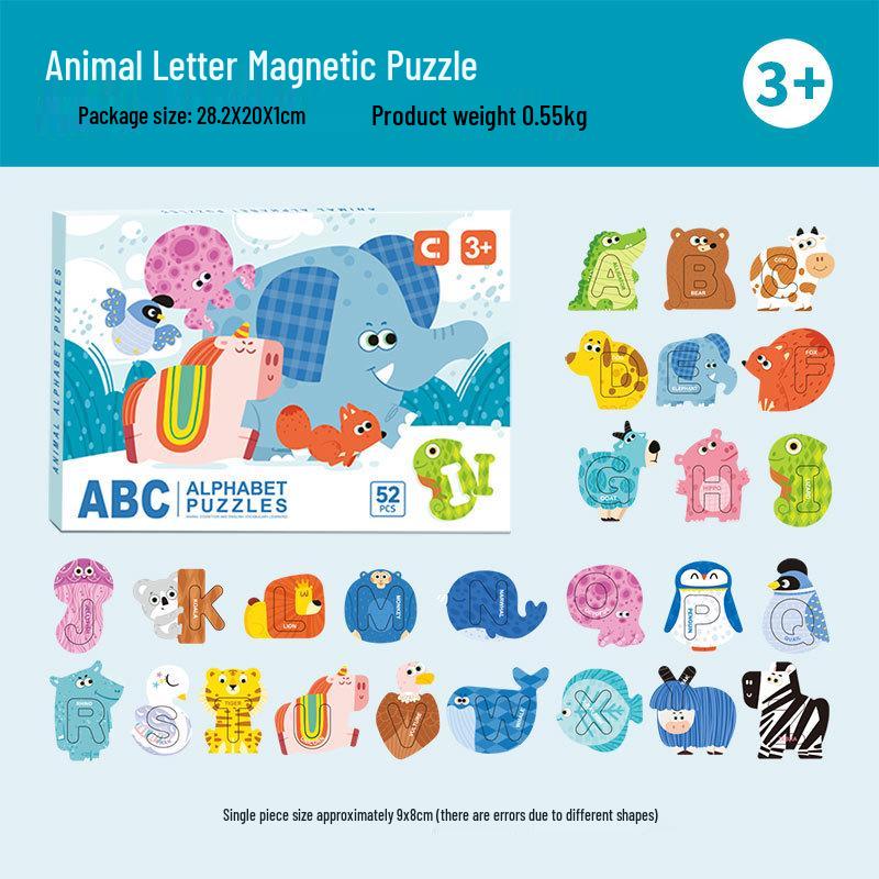 Magnetic Alphabet Puzzle & Book Set for Early English Learning