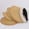 Portable Straw Visor Cap Breathable Folding Sunshade Hat Wide Brim Woven Cap  Spring