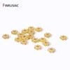 30PCS 4mm/5mm/6mm 14K Real Gold Plated Brass Flower Bali Spacer Beads For Jewelry Making DIY Handmade Jewelry Accessories